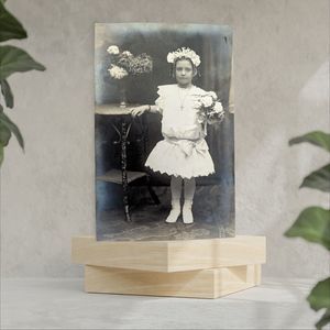 RPPC Pretty Little Girl White Dress Shoes With Flowers Real Photo Postcard NOKO